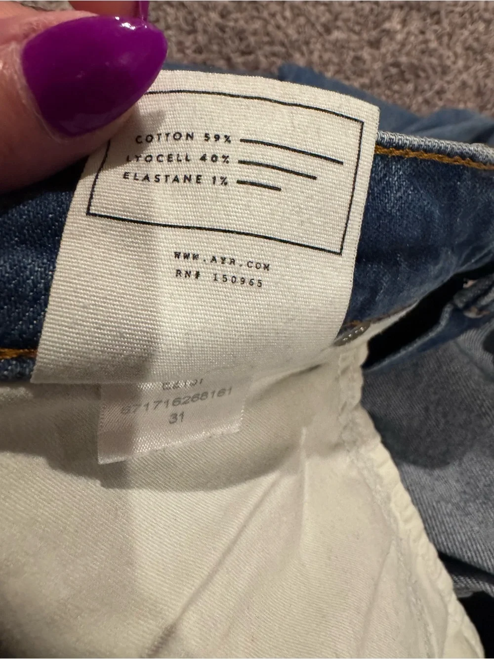 AYR The Secret Sauce Jeans High Rise 31 Inseam Good Mood Size 31 $265
